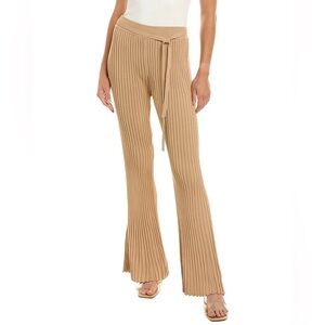 Ena Pelly Macy Knit Pants in Beige Designer